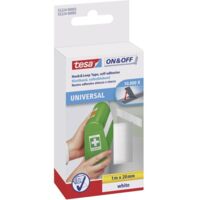 TESA Nastro Autoadesivo Universale On & Off a Strappo 1x20 Bianco