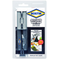 Bostik Acciaio Rapido Adesivo forte mixer epossidico bicomponente colore acciaio
