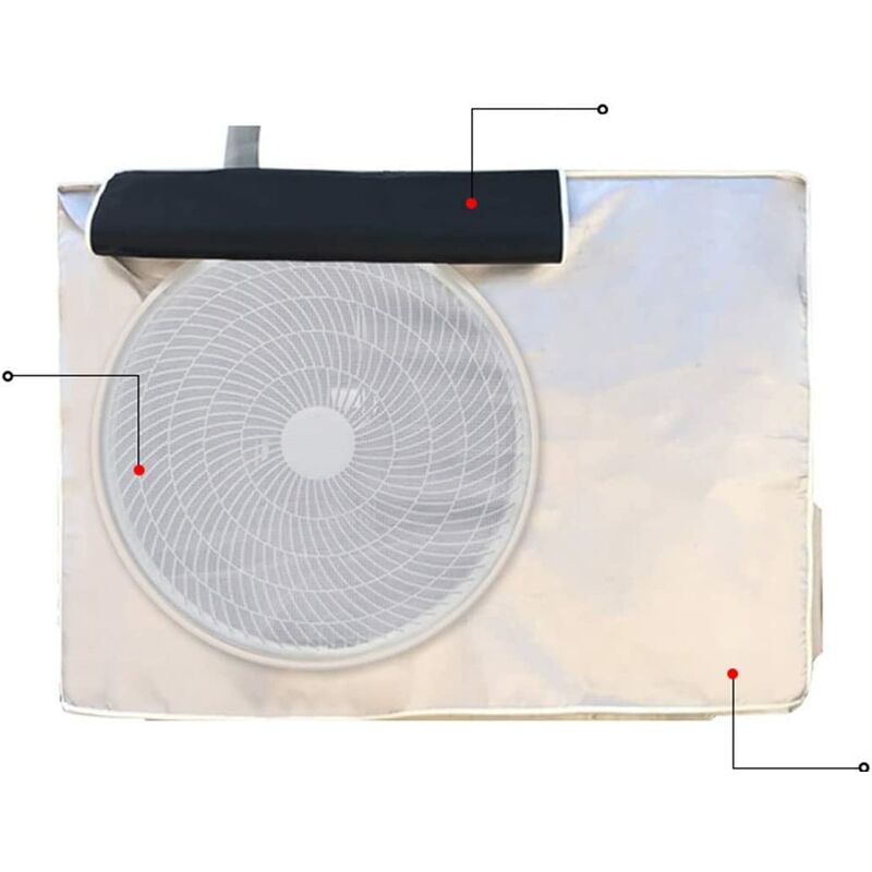 GreeSuit Housse de protection anti-poussière et imperméable pour climatiseur extérieur pour la maison 94 x 40 x 73 cm 