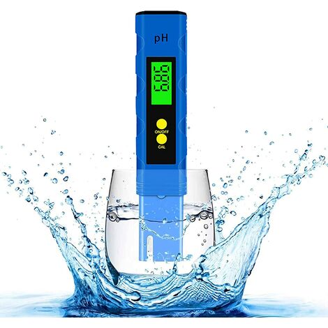 PH Mètre Numérique, Testeur de qualité de l'eau digital LCD, 0,01 Ph Précision, Plage de Mesure pour 0-14 Ph, pour l'eau Potable, Aquariums, hydroponie, piscines,Superma,bleu