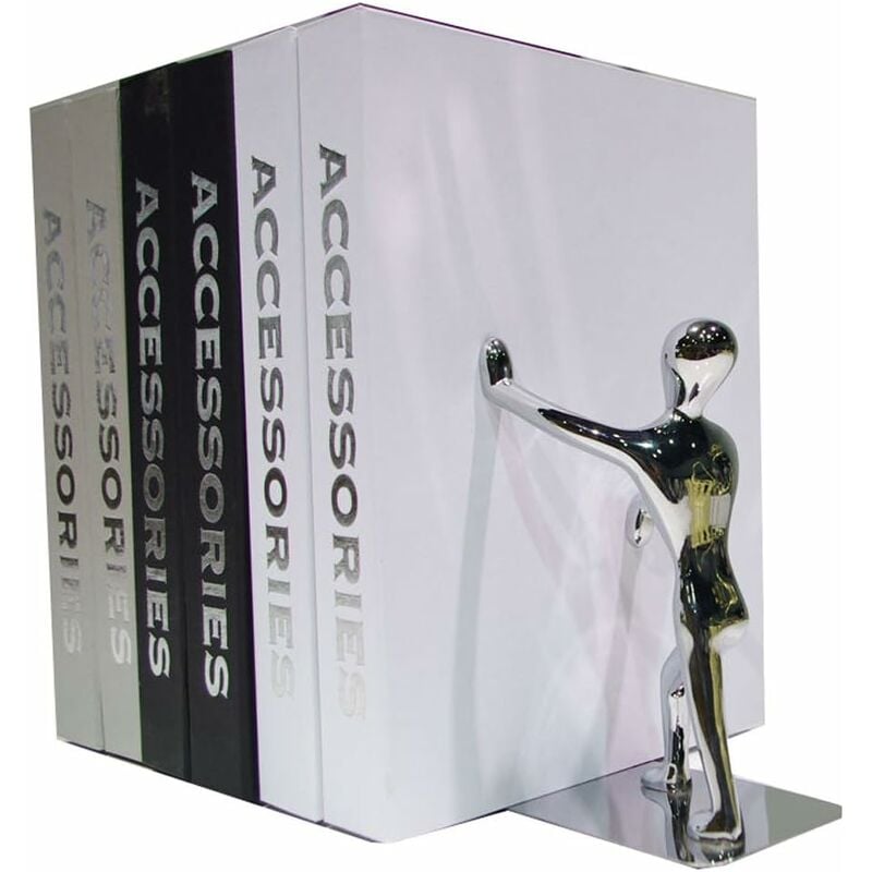 Paire De Serre-livres En Acier Inoxydable, En Forme D’hommes Pratiquant Le Kung-fu, Décoratifs, Tendance Et Créatifs, Pour Ranger Et Organiser Vos Livres à La Maison, Au Bureau, Dans Une Bibliothèque, 15 4