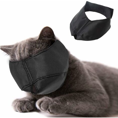 Muselière pour chat en nylon - Muselière pour chat - Accessoire de toilettage pour animaux domestiques - Empêche les rayures et les morsures - Taille L 56Vingt