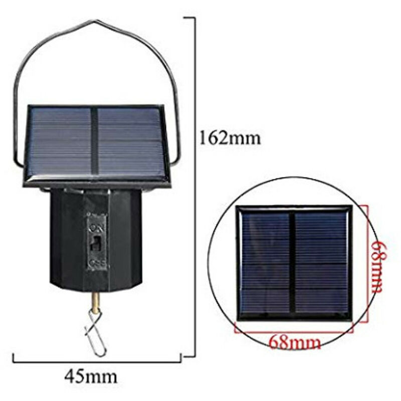 Eosnow Moteur rotatif noir suspendu à piles, affichage suspendu, carillons  éoliens, décoration de jardin