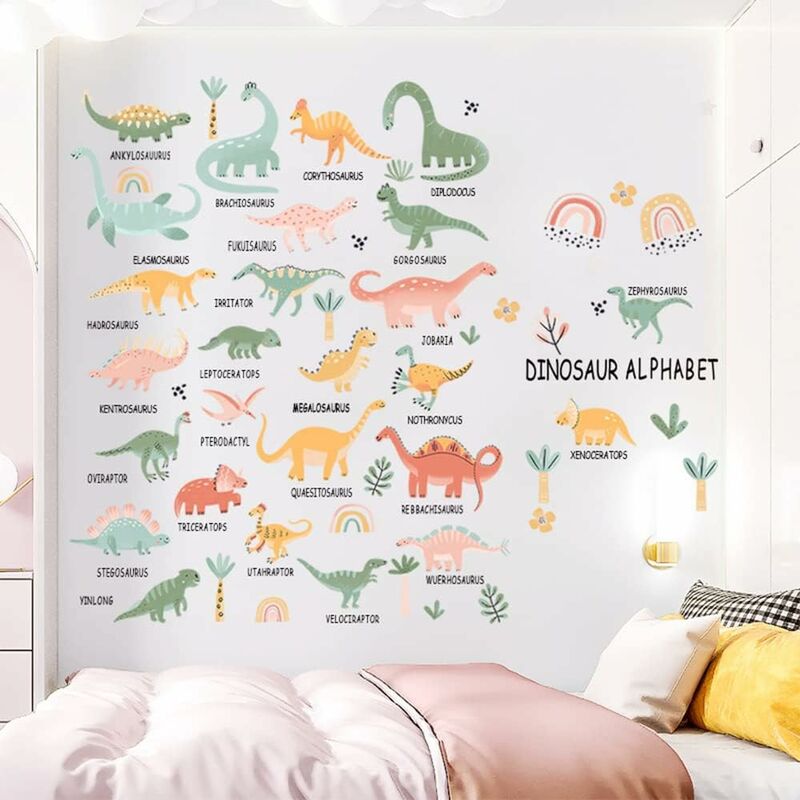 KIT PAPIER PEINT DINOSAURE ET STICKER PTERODACTYL, Déco Chambre Garçon