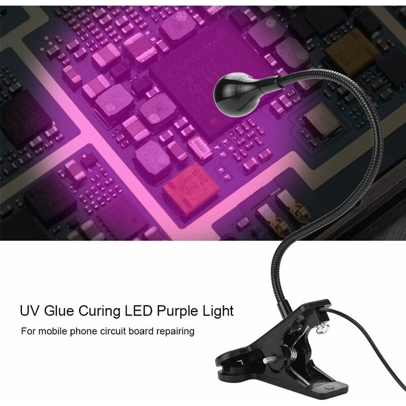 Colle d'extension de cils LED UV haute puissance, colle UV, lampe