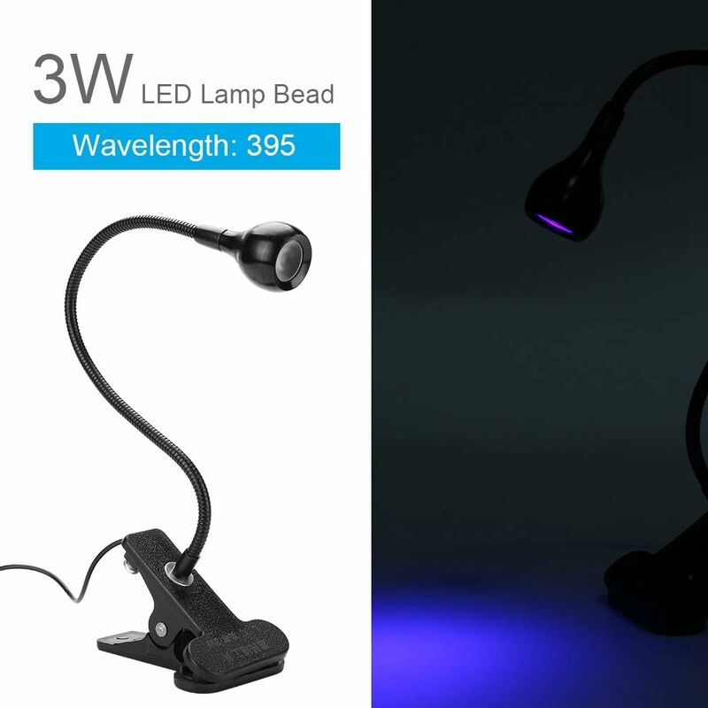 Lampe de polymérisation de colle UV lampe LED USB 3W UV (Noir),ladacèe