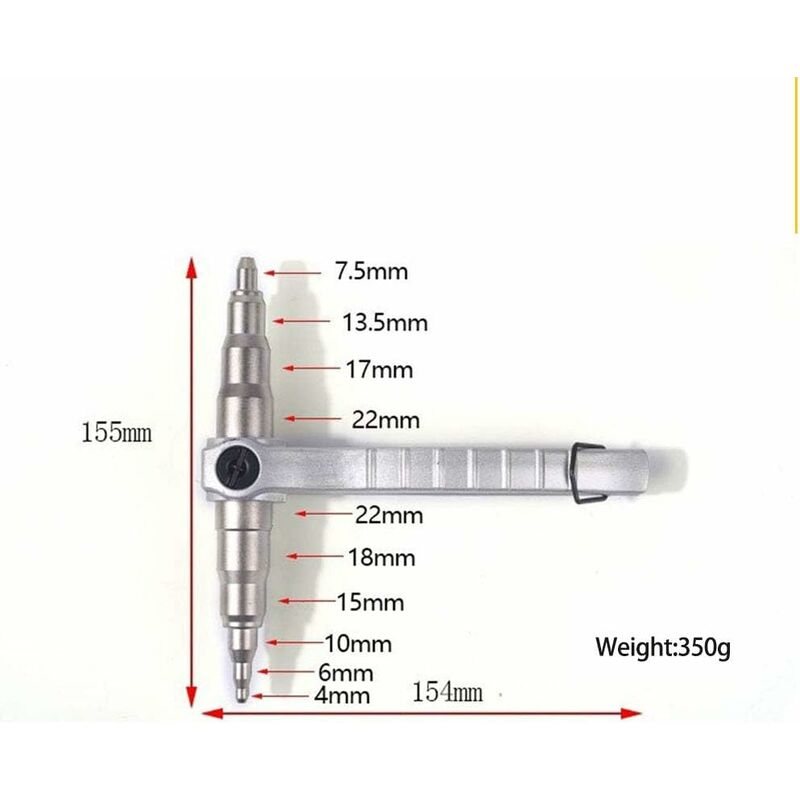 3-16mm Outil d'expansion d'évasement manuel de tuyaux Kit de matage de tube  de tête en cuivre : : Bricolage