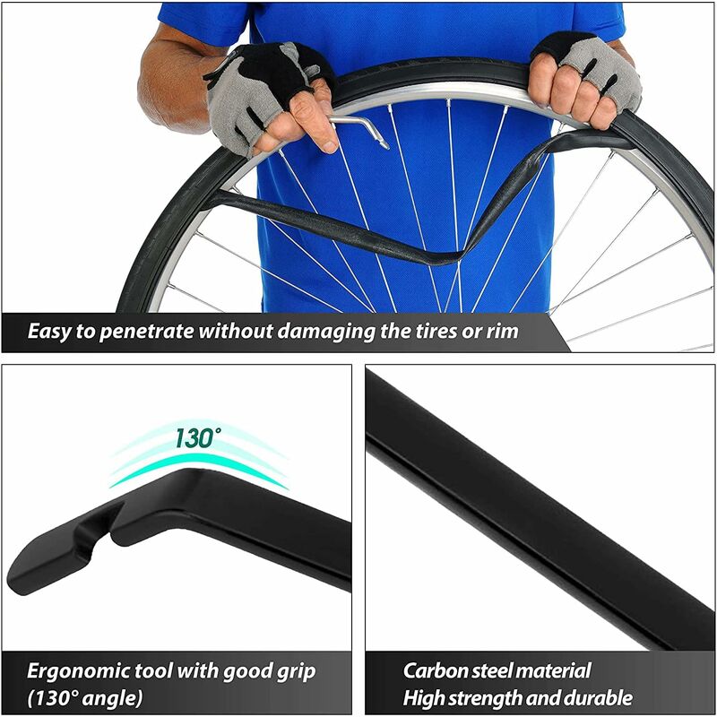 Kit Reparation Velo, 37 Pièces Trousse d'outils de Vélo, Kit Réparation  Pneu Velo, Rustine Velo, Accessoire Velo, 17 en 1 Multifonction Vélo  Réparation Outil, Kit Crevaison Velo pour VTT, Route : 