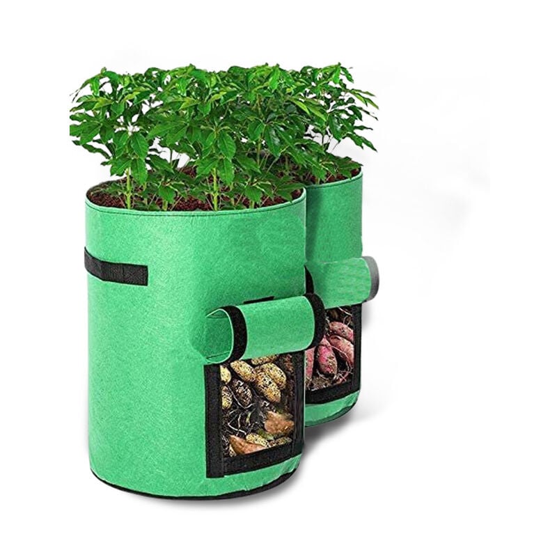 Sacs de culture de fraises | Sac de culture de plante à fleurs végétales  suspendue | Pots en tissu d’aération avec poignées, sacs de jardin épaissis