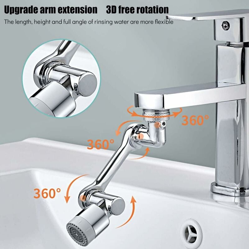 Extenseur de robinet flexible et rotatif pour un nettoyage facile des  aliments q