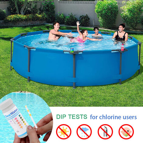 Kit de bandelettes de test de dureté de l'eau pour piscine salée