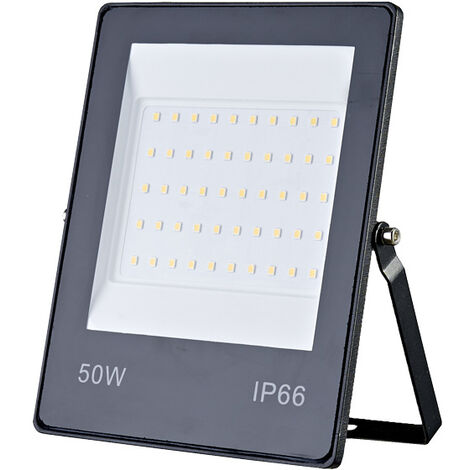 Lampe de Sécurité 50W , BR-Vie Projecteur à LED Intelligent, Lumières  Exterieur 6500K Blanc Froid, Spot LED Extérieur étanche IP66 pour Jardin,  Garage，Véranda