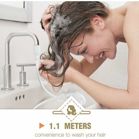 Robinet large unique baignoire évier pommeau de douche tuyau de  pulvérisation pousser sur mélangeur coiffeur animal de compagnie 