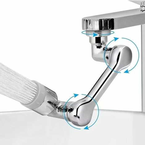 Embout de robinet pivotant, 1080 degrés rotatif pour robinets, mousseur de  robinet, régulateur de jet, rallonge de robinet pour robinets, cuisine 