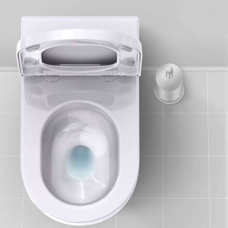 Abattant WC à fermeture amortie avec siège enfant amovible intégré,  fixation par le dessus simple à dégagement rapide pour un nettoyage facile,  siège