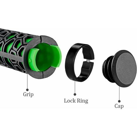 Poignée Vélo en Caoutchouc antidérapant Triomphe 1 paire（bleu）