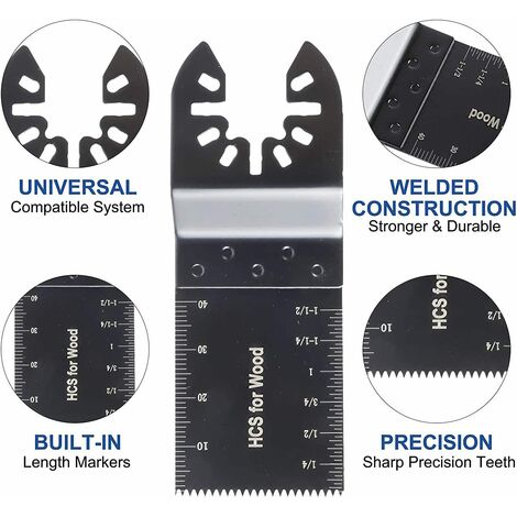 10 pcs 34mm Outil Multifonction Lames Lame Oscillante Outils en Acier au  Carbone à Usages Multiples DIY pour Scier Couper Racler Façonner Polir et  Enlever le Coulis (10 pcs)