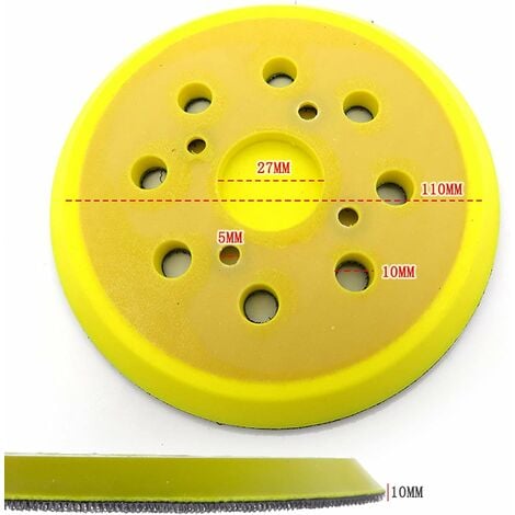 1 pièces 125mm Plateau de ponçage, Rond Disques de Ponçage à 8 Trous patin  PU, pour ponceuse Plateau ponçage souple Remplacer,pour Makita,DW,Porter :  : Bricolage