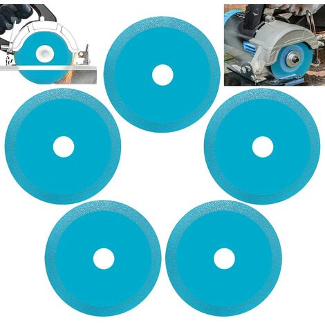 Disque de Coupe de Verre pour Meuleuse dAngle,Oi-FRIS 5 Pcs Ultramince Disque de Meulage Diamant Coupe Verre, 100 mm x 15 mm Disque Découpe Verre Couper et Meuler des Céramique, Verre, Jade, Cristal