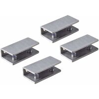 Pince de Verre à Effet D'acier Inoxydable  304 pour Balustrades de Main Courante, Pince de Fixation en Verre Support de Pince en Verre Fixé au mur / au sol, Verre D'épaisseur Adaptatif Triomphe 8-12MM
