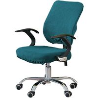 Housse de Chaise pour Bureau Protège-Chaise Amovible Lavable Housse de Fauteuil en Polyester Universelle Couverture de Porotection Chaise Décoration Maison pour Bureau Fauteuil（bleu saphir）
