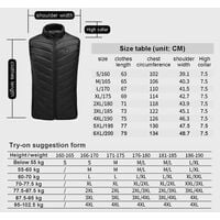LVLUOKJ 2/4/5/8/9/11 USB Gilet Chauffant Homme Femme Gilet Thermique Lavable Veste en Hiver Color 