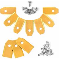 Lot de 30 Lames de Couteau pour Tondeuses Robot Husqvarn(0.75mm) avec 30Vis (Or),