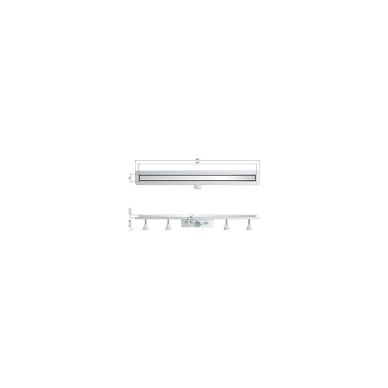 Canalina Doccia EMKE 30cm In Acciaio Inox | Set Completo Con Sifone Antiodore E Filtro | Extra Piatto - 3