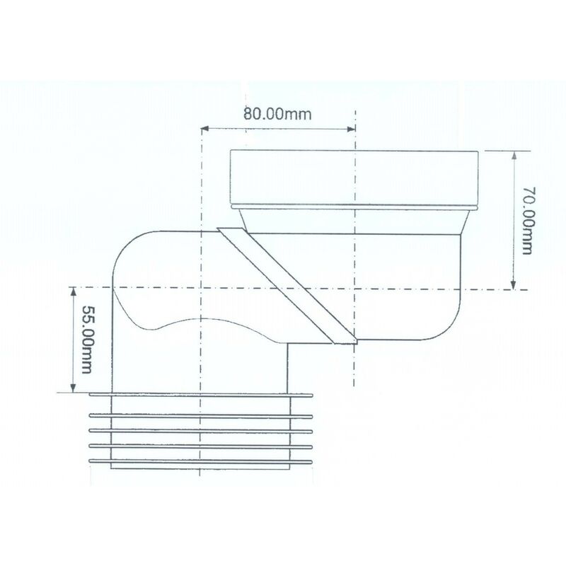 Scarico WC eccentrico per tubi GTL D 110 mm 10 cm bianco 234200PB10