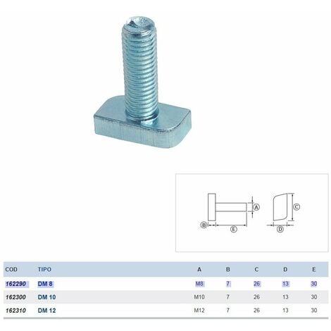 Wentex Dado Ad Alette M8 E Bullone Con Testa A Martello Per - Foto 9
