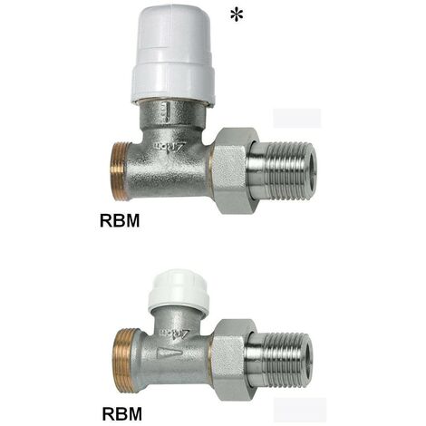 VALVOLA X TERMOSIFONE SQUADRO 3/8 TERMOSTATICA RBM X TUBO FERRO