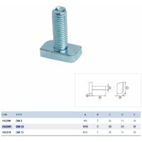 QUARKZMAN 40pz Bulloni A T-Slot, M8 X 20mm Bullone Testa A Martello Vite A T Perno Per Profilo Alluminio A T-Slot Serie 4040, Acciaio Carbonio Nichelato, Argento - 8
