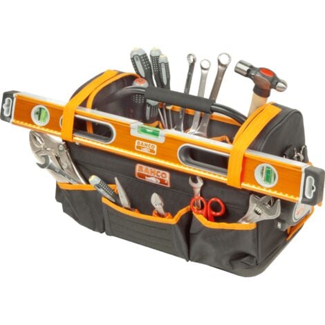 Bahco 3100TB Open Top Tool 16"" Tote Bag Toolbag Waterproof Base Soft Storage