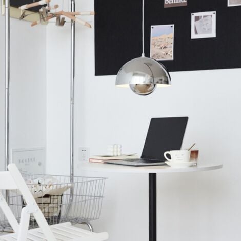 Lámpara Colgante de Techo Moderno Iluminación Araña Metal Luz Colgante Plata para Dormitorio Salón Comedor