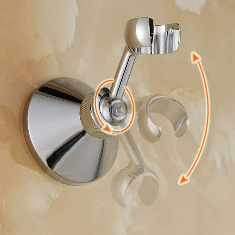 staffa per soffione doccia portatile montaggio a parete rimovibile per vasca da bagno Supporto doccia in silicone Supporto per soffione doccia regolabile con ventosa 3PCS 