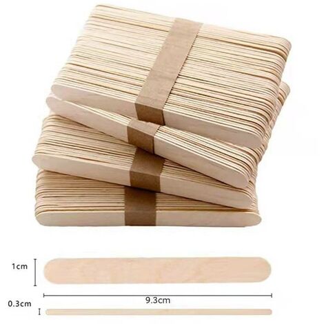100 bastoncini in legno naturale 40 x 0,6 x 0,25 cm confezione da 30/60/100 ABACHIWOOD 