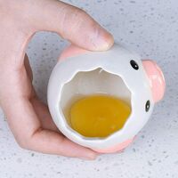 GUANGE Separatore di uova creativo divisore per uova modellante pulcino carino per cottura filtro divisore separatore bianco tuorlo duovo in ceramica rosa 