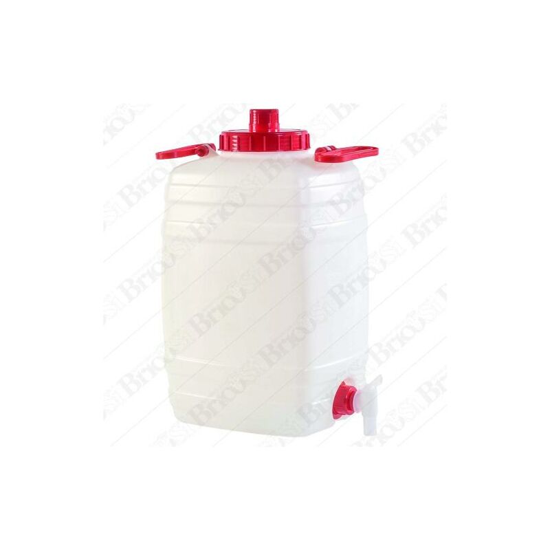 Quadratischer Lebensmittelbehälter aus Kunststoff mit Zapfhahn (10 Liter)