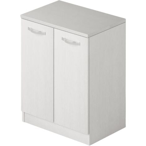 Unterschrank für Waschküche mit 2 Türen, Farbe Weiß, H85,5 x 71 x 50 cm