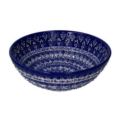 Blau runde Keramikschüssel ø20x13cm