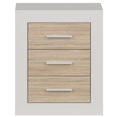 Mesilla de 3 cajones COIMBRA color cambrian/blanco, cambrian/antracita y pina/trufle 50x60x34,6 cm  KASHMIR / SONOMA