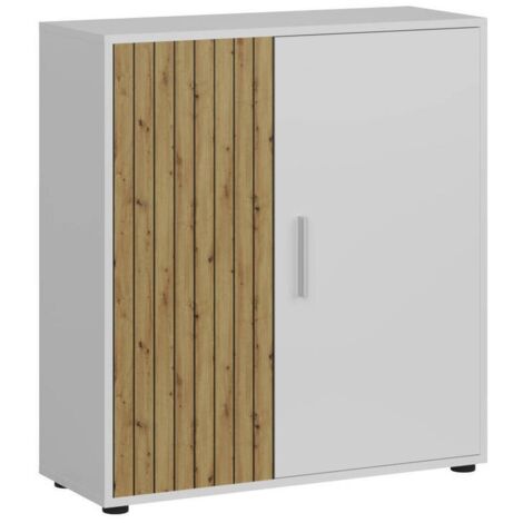 Aparador IBIZA de 2 puertas 50x30 h. 86 cm. Blanco Tablilla OSLO ESTANDAR (1/3)