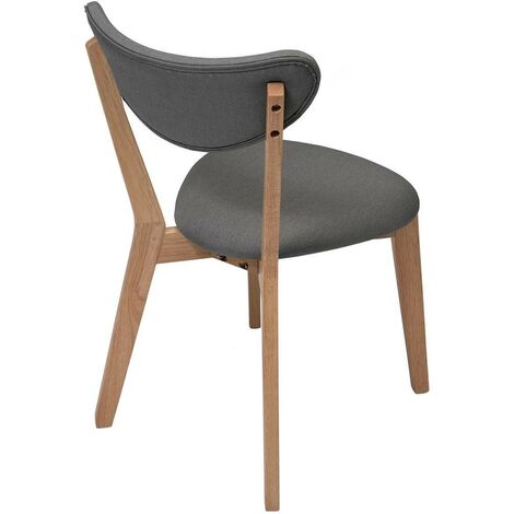 Pack de 4 sillas de comedor CAIRO tapizadas en tela chenilla gris y patas  de metal símil madera - Centro Mueble Online