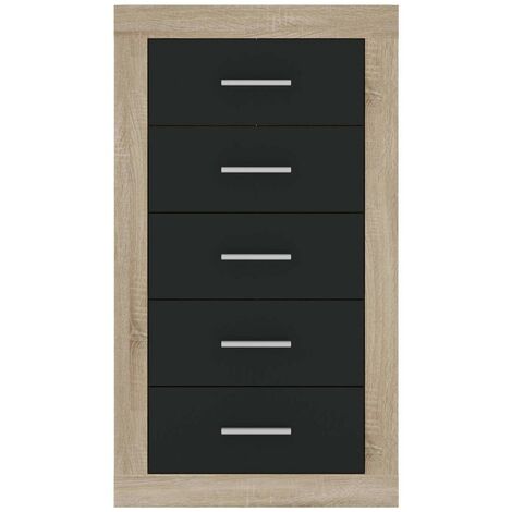 Sinfonier de 5 cajones COIMBRA color cambrian/blanco, cambrian/antracita y pina/trufle 60x106,3x39,6 cm  CAMBRIAN/ANTRACITA