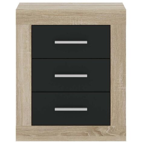 Mesilla de 3 cajones COIMBRA color cambrian/blanco, cambrian/antracita y pina/trufle 50x60x34,6 cm  CAMBRIAN/ANTRACITA