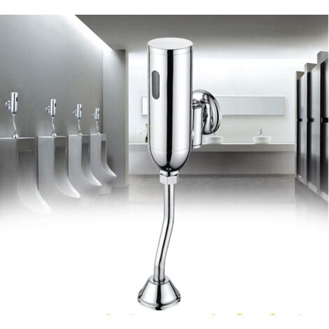 Urinalspülung, Automatisches Drucksensor-Urinalspülventil Infrarot-Toilette 1/2 Zoll Urinalspülung 0.05Mpa-0.6Mpa für Urinal Badezimmertoilette (Batterie nicht im Lieferumfang enthalten) (1/5)