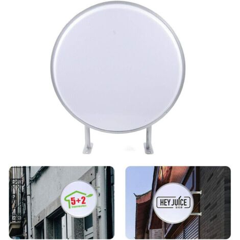 LED-Leuchtkasten Doppelseitig Rund 60cm Leuchtschild Nasenschild Leuchtwerbung 24 Zoll (1/5)