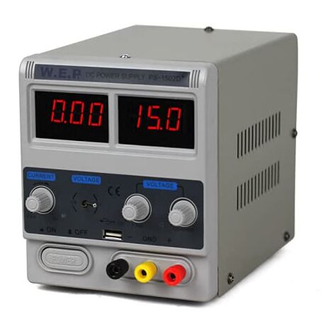 Labornetzteil einstellbar 0-15 V 0-2 A Digitales Labornetzteil DC-Netzteil Amperemeter mit digitaler Anzeige