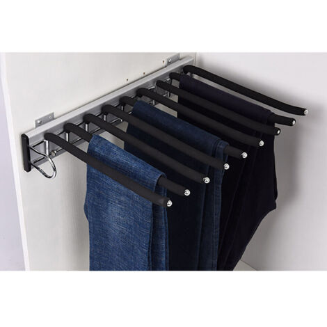 Ausziehbarer Hosenhalter für 9 Hosen Hosenauszug Kleiderschrank Kleiderbügel