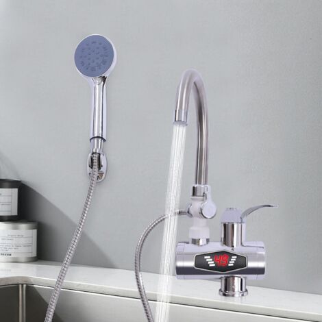 Wasserhahn Mit Warmwasserbereiter Mit Elektrischer Dusche 360° Drehung
